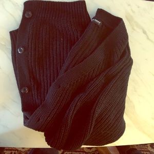 American Apparel Chunky Black Knit Cardigan